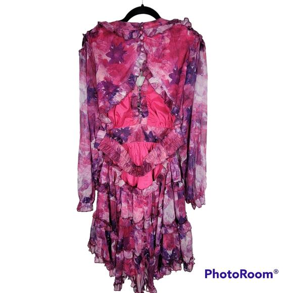 Ebony Bea Floral Open Back Dress SZ 1X - Picture 4 of 7